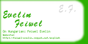 evelin feiwel business card